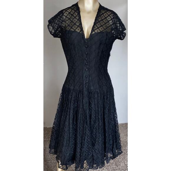 Vintage Jack Stern Original Little Black Dress Women Size Medium - Picture 2 of 8